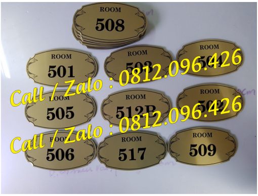 5 BIỂN SỐ PHÒNG BAN, KHÁCH SẠN NHÀ NGHỈ, HOTELL, CHUNG CƯ