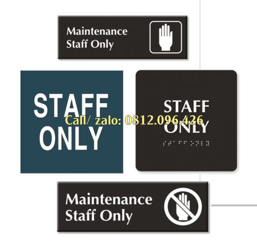 bien-staff-only3 Bảng phòng nhân viên, biển staff only
