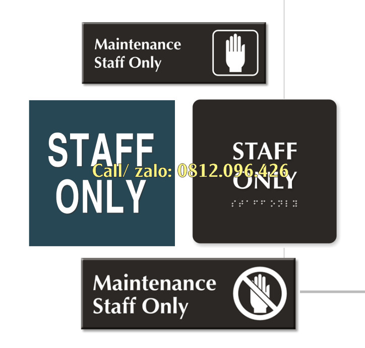 Biển phòng nhân viên staff only , biển bảng công ty giá rẻ.
